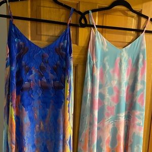 Size L long dresses from Lulu’s. Never worn. Chiffon. Lined